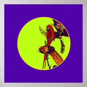 Affiches Série Artiste MUSEUM SqCircl violet-jaune