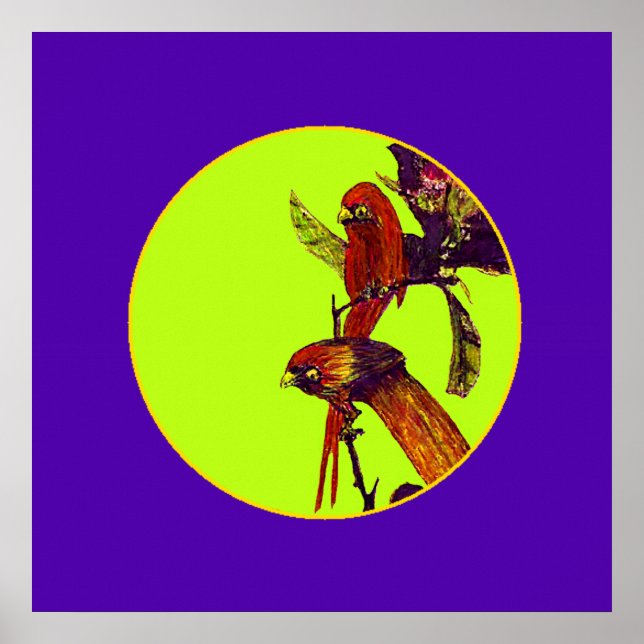 Affiches Série Artiste MUSEUM SqCircl violet-jaune (Devant)