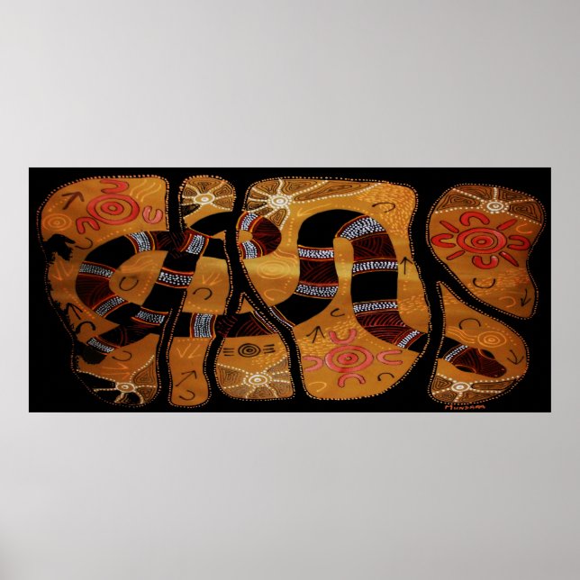 Affiches Serpent arc-en-ciel rêvant (Devant)