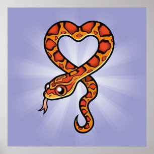 Affiches Serpent de dessin animé