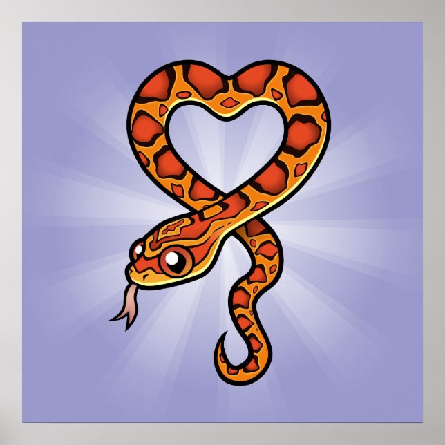 Affiches Serpent de dessin animé (Devant)