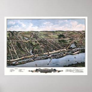 Affiches Serrures de Windsor, carte panoramique de CT -