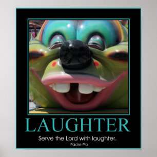 Affiches Servez le seigneur avec le rire