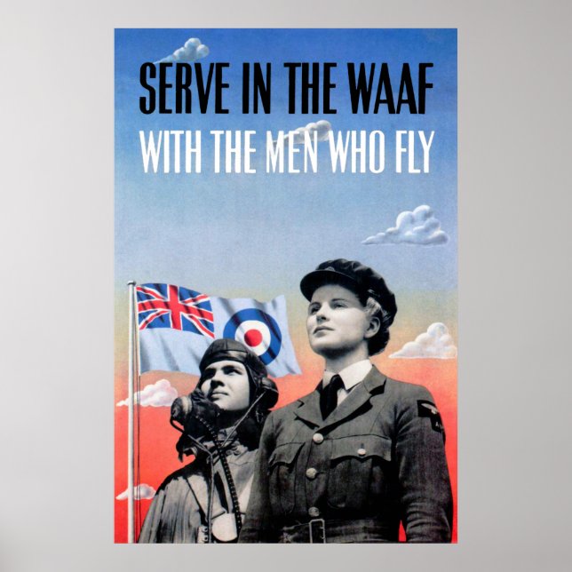 Affiches Servir dans le WAAF ~ Avec les hommes qui volent (Devant)