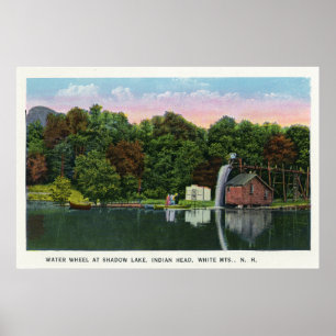 Affiches Shadow Lake Water Wheel Indian Head View