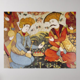 Affiches Shah Abbas I et un courtier