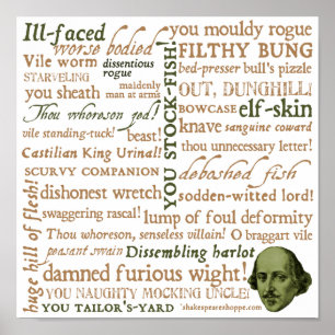 Affiches Shakespeare insulte la collection