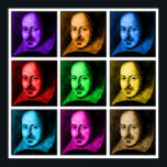 Affiches Shakespeare Pop Art<br><div class="desc">Cette version pop art colorée de Shakespeare est une façon amusante d'express votre amour du Barde d'Avon. Disponible sur une large gamme de t-shirts et cadeaux.</div>
