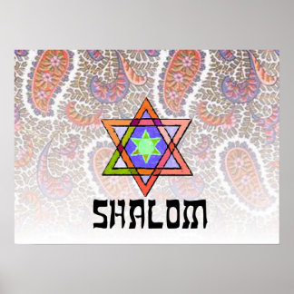 Affiches Shalom Pink Paisley