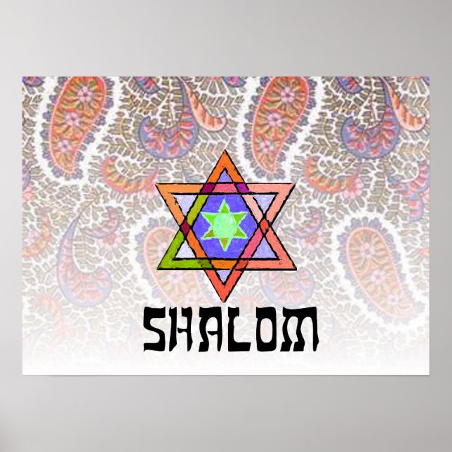 Affiches Shalom Pink Paisley (Devant)