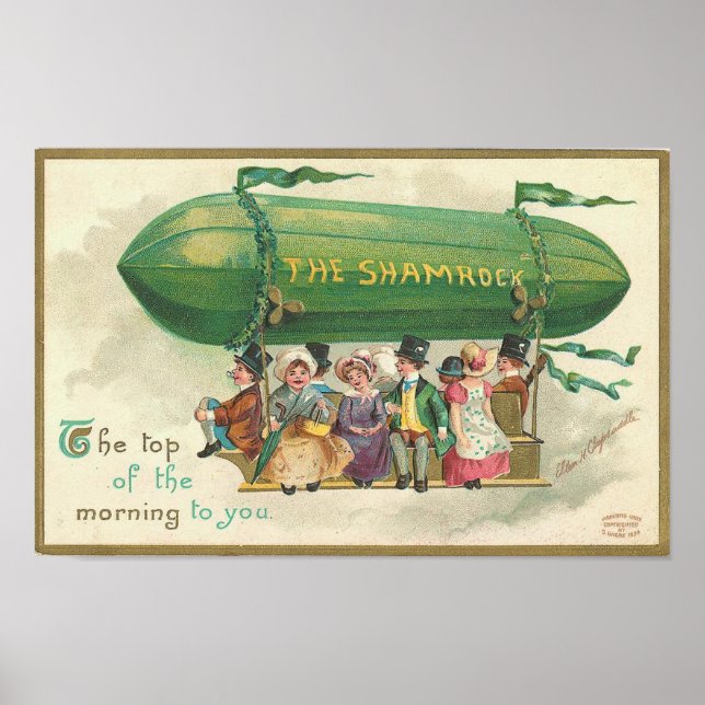 Affiches Shamrock de la Saint Patrick Vintage (Devant)