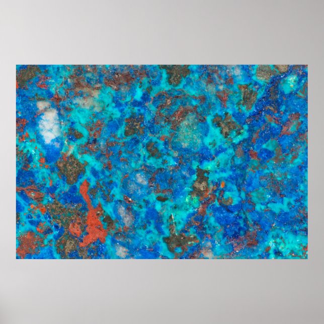 Affiches Shattuckite à motif bleu (Devant)