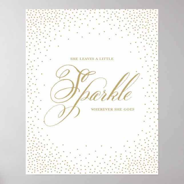 Affiches She Leaves a Little Sparkle - Premiumd Canvas (Devant)