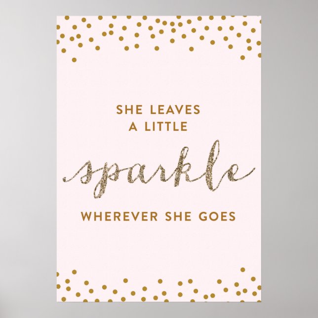 Affiches She Leaves a Little Sparkle - Premiumd Canvas (Devant)