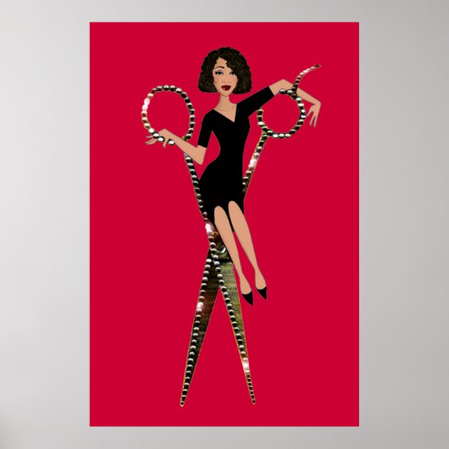 Affiches "Shear Diva" /Avec Couleur Bckgr (Devant)