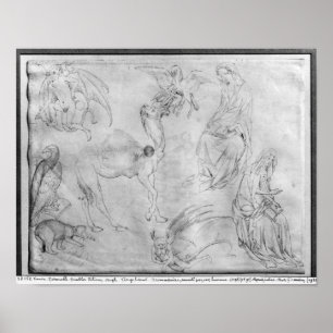 Affiches Sheet of studies, from the The Vallardi Album