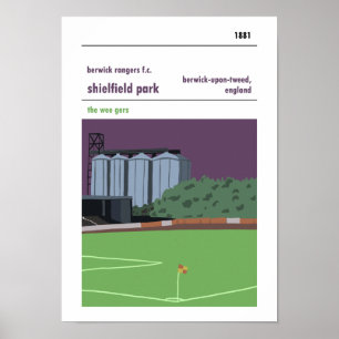 Affiches Shielfield Park, Berwick sur Tweed. Style Haynes
