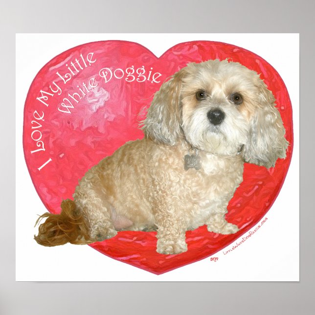 Affiches Shih Tzu / Jour des Valentines de la Mix de Poodle (Devant)