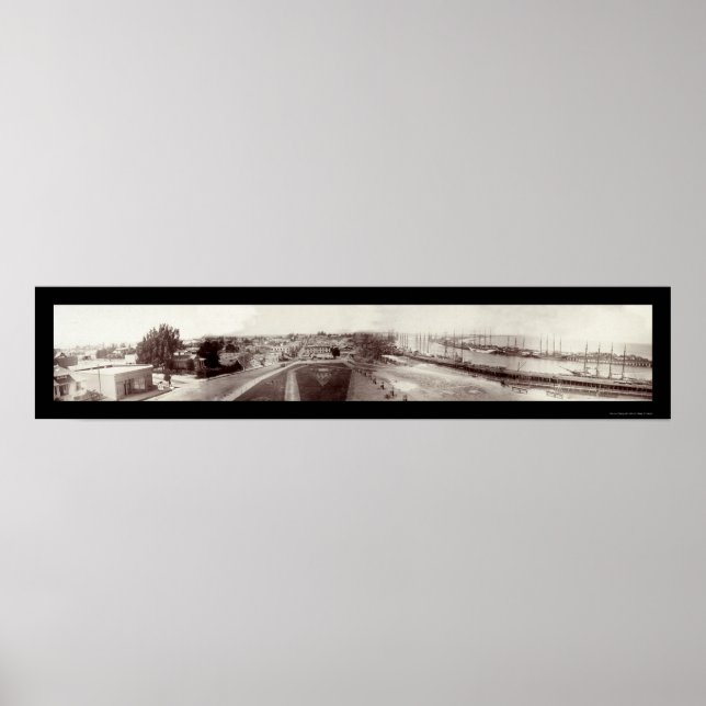 Affiches Ships San Pedro Harbor Photo 1904 (Devant)