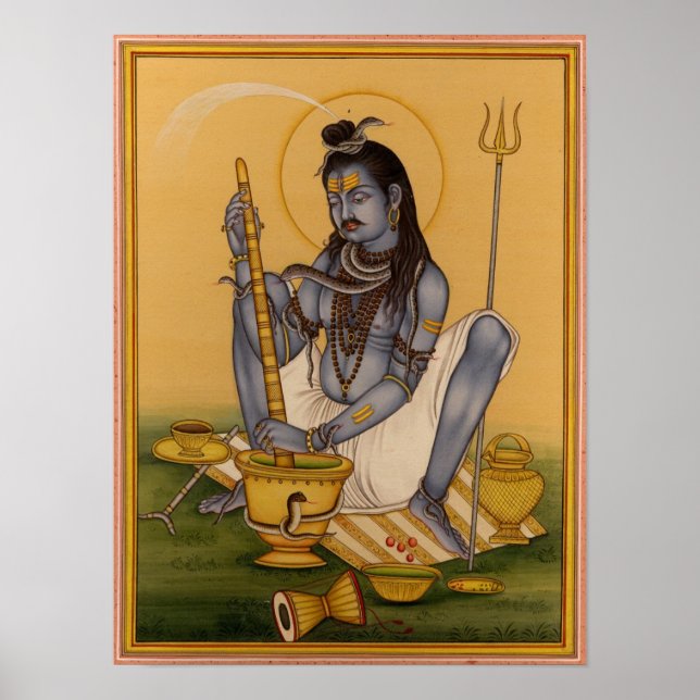 Affiches Shiva Making Bhang (Devant)