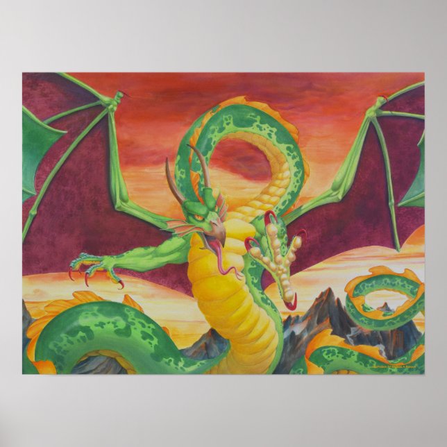 Affiches Shivan Dragon Redesign Print (Devant)