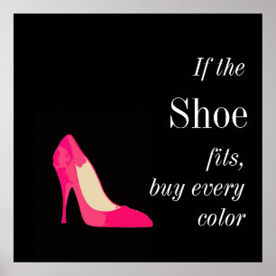 Affiches si la chaussure tient l'affiche