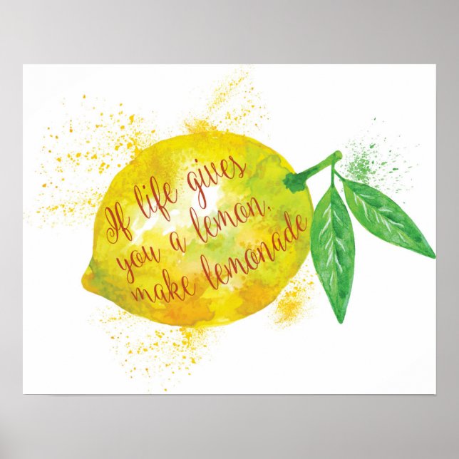 Affiches Si La Vie Vous Donne Un Citron, Faites De La Lemon (Devant)