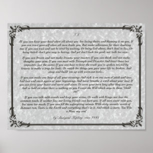 Affiches SI poème de inspiration pour des jeunes hommes par