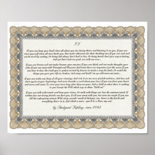 Affiches SI poème de inspiration pour des jeunes hommes par