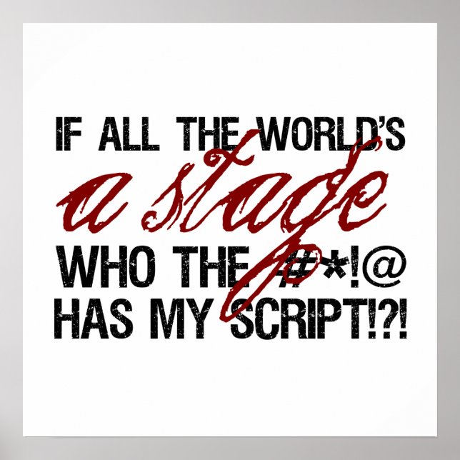 Affiches Si tout le monde est une scène ... (Devant)