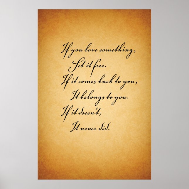 Affiches Si Vous Aimez Quelque Chose. . . (Devant)