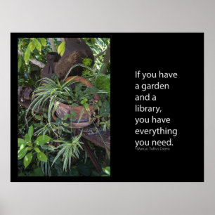 Affiches Si vous avez un jardin et une bibliothèque, vous a