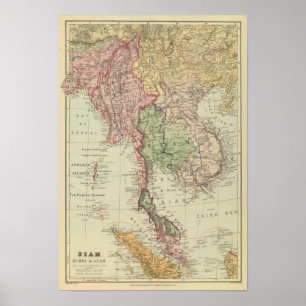Affiches Siam, Birmanie et Anam
