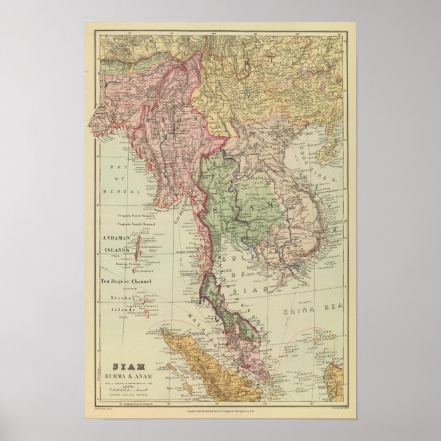 Affiches Siam, Birmanie et Anam (Devant)