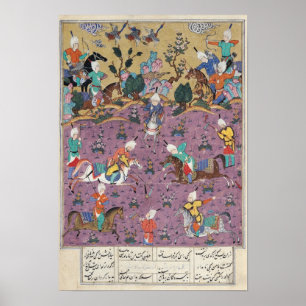 Affiches Siavosh Jouer Polo avec Afrasiab