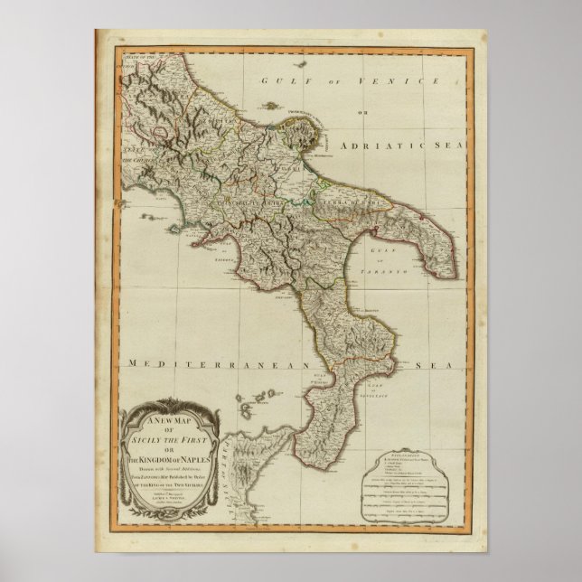 Affiches Sicily, Kingdom of Naples (Devant)