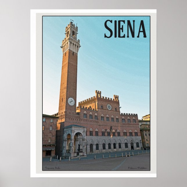 Affiches Siena Palazzo Pubblico Matin (Devant)