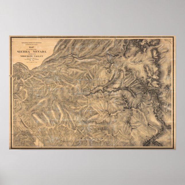 Affiches Sierra Nevada adjacente à la vallée de Yosemite (Devant)
