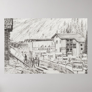 Affiches Sierre à la course de montagne de Zinal la