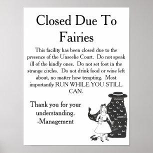 Affiches Signal d'avertissement Unseelie Fairies