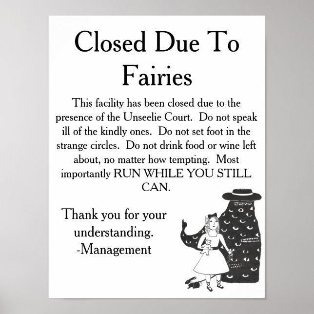 Affiches Signal d'avertissement Unseelie Fairies (Devant)