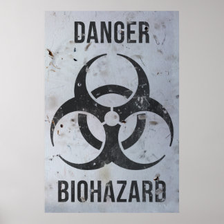 Affiches Signal de danger biologique