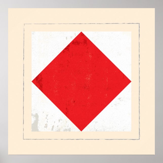 Affiches Signal lettre nautique "F" (Devant)