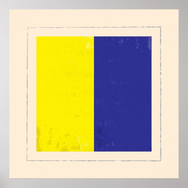 Affiches Signal lettre nautique "K" (Devant)