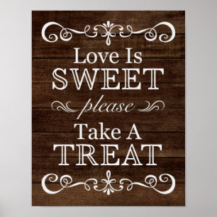 Affiches Signal mariage - Prenez Une Treat Rustic Mariage S