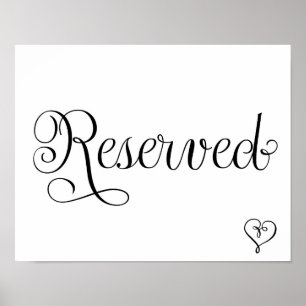 Affiches Signal Mariage réservé