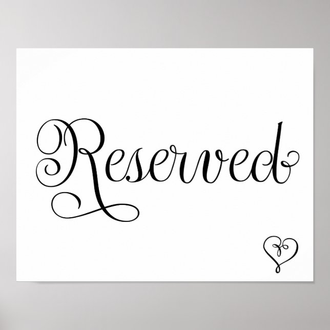 Affiches Signal Mariage réservé (Devant)