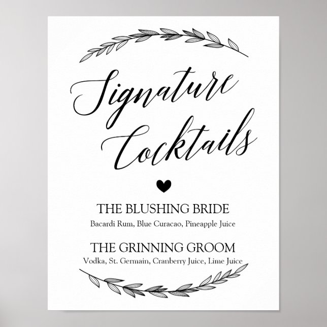 Affiches Signal mariage - Signature Signal Laurel Cocktail (Devant)