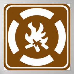 Affiches Signal routier Campfire