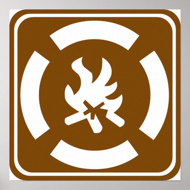 Affiches Signal routier Campfire (Devant)